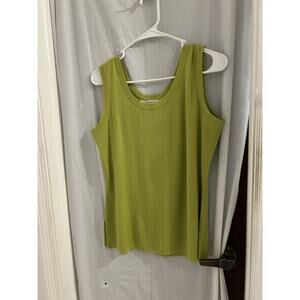 Misook Chartreuse Green Tank Top Sz M Closet Staple Layering Piece
